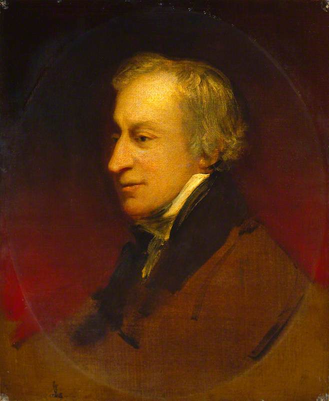 Samuel Wesley, Composer, vintage artwork by John Jackson, 12x8" (A4) Poster