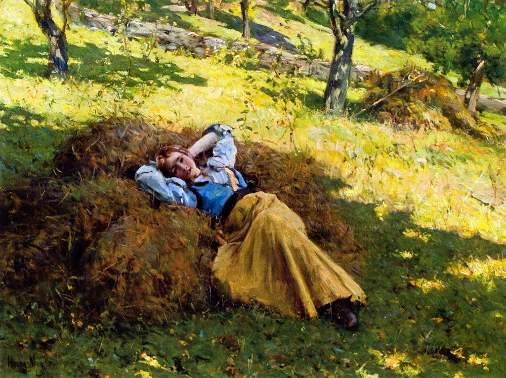 Daydreaming, vintage artwork by Henry Mosler, 12x8" (A4) Poster
