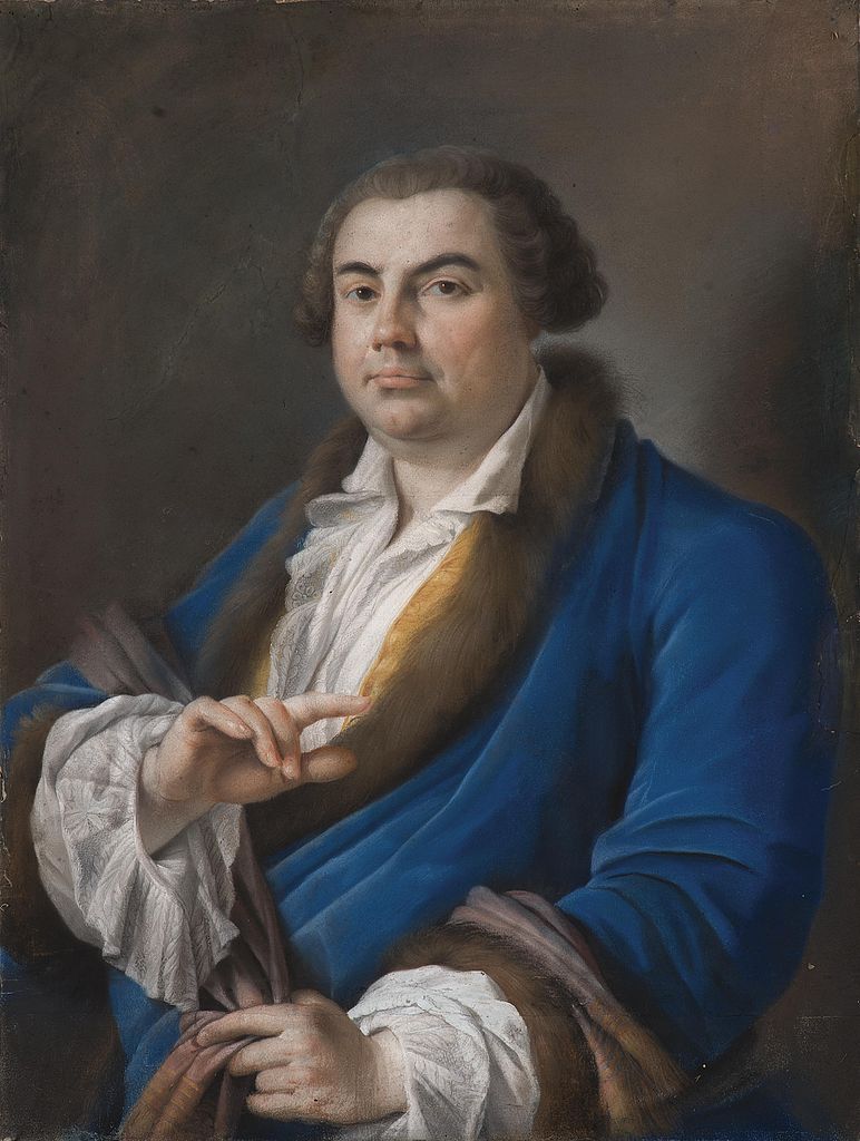 Portrait of Giuseppe Baretti, vintage artwork by Giovanni Battista Cipriani, 12x8" (A4) Poster