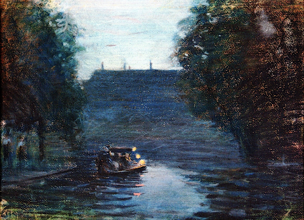 The Frog Pond, Twilight, vintage artwork by Arthur Clifton Goodwin, 12x8" (A4) Poster