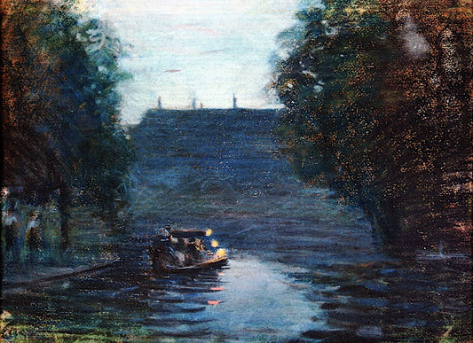 The Frog Pond, Twilight, vintage artwork by Arthur Clifton Goodwin, 12x8" (A4) Poster