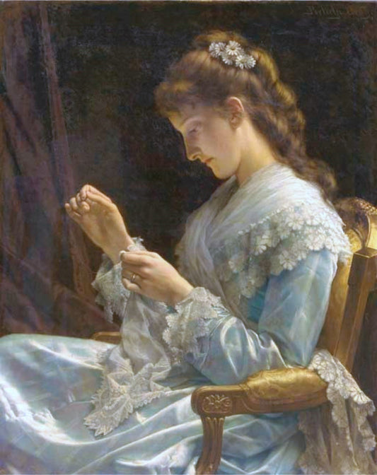 The Artist's Daughter Hortence, vintage artwork by Jan Frederik Pieter Portielje, 12x8" (A4) Poster