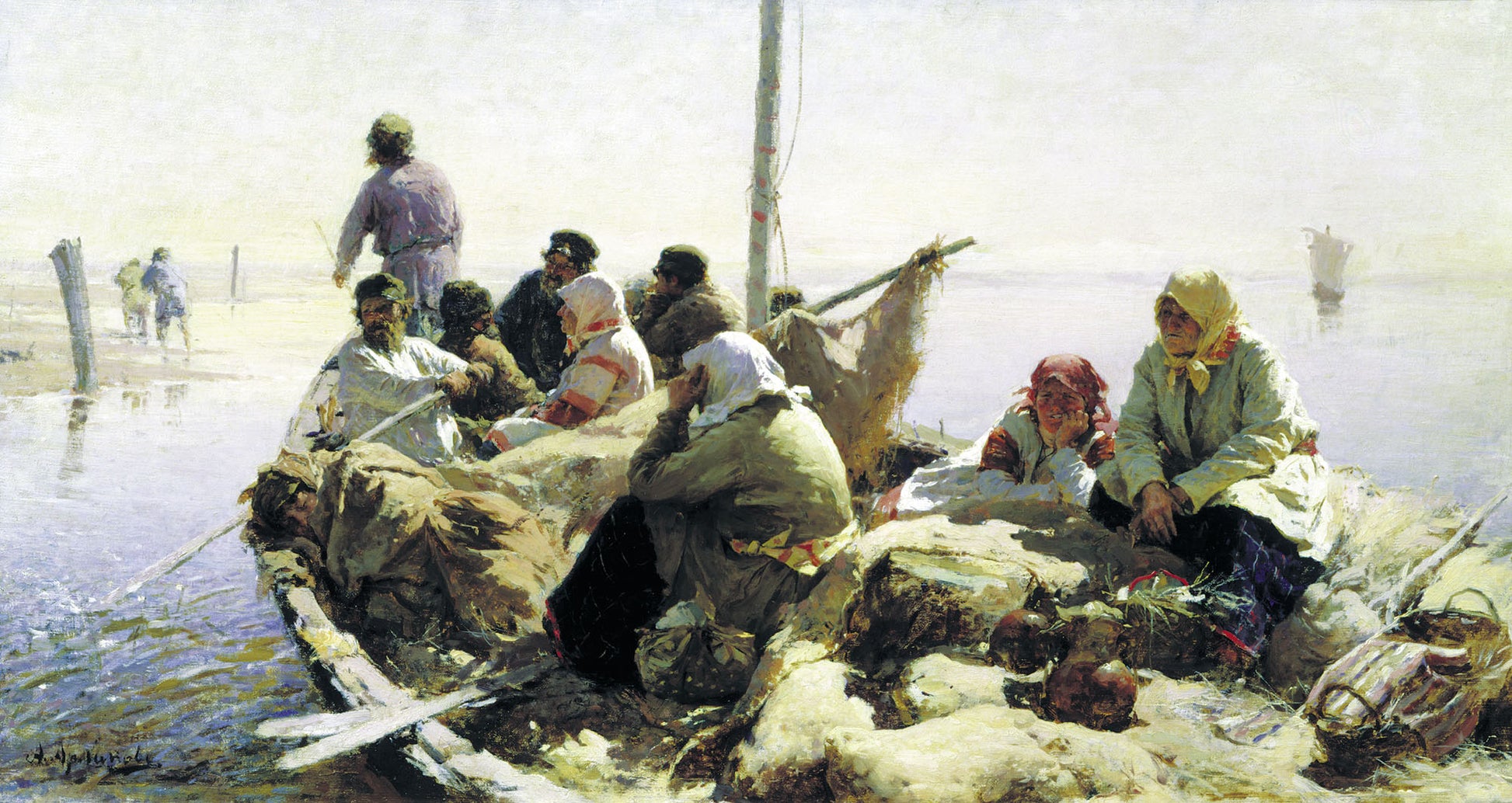 On the Oka River by Abram Efimovich Arkhipov,A3(16x12")Poster
