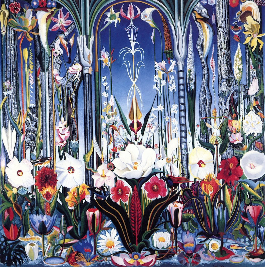 Flowers, Italy, vintage artwork by Joseph Stella, 12x8" (A4) Poster