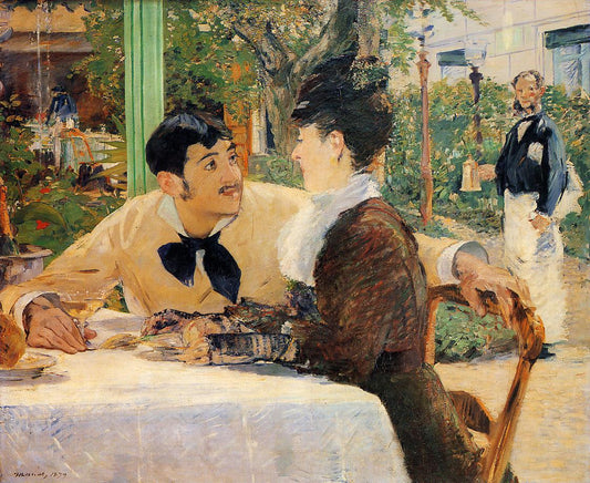 Chez le Pere Lathuille, vintage artwork by Édouard Manet, 12x8" (A4) Poster
