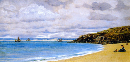 St. Ives, vintage artwork by John Edward Brett, A.R.A., 12x8" (A4) Poster