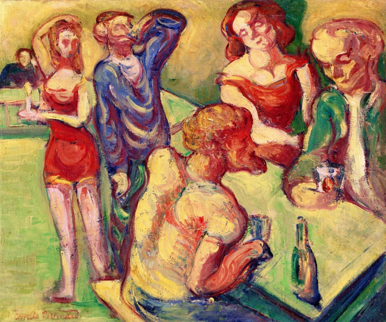 At the Cabaret by Emile Bernard,A3(16x12")Poster