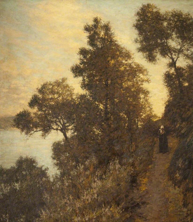 Ligurian Bridle Path by Henry Herbert la Thangue,A3(16x12")Poster