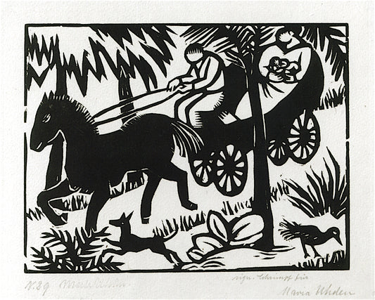 The Drive, vintage artwork by Maria Uhden, 12x8" (A4) Poster