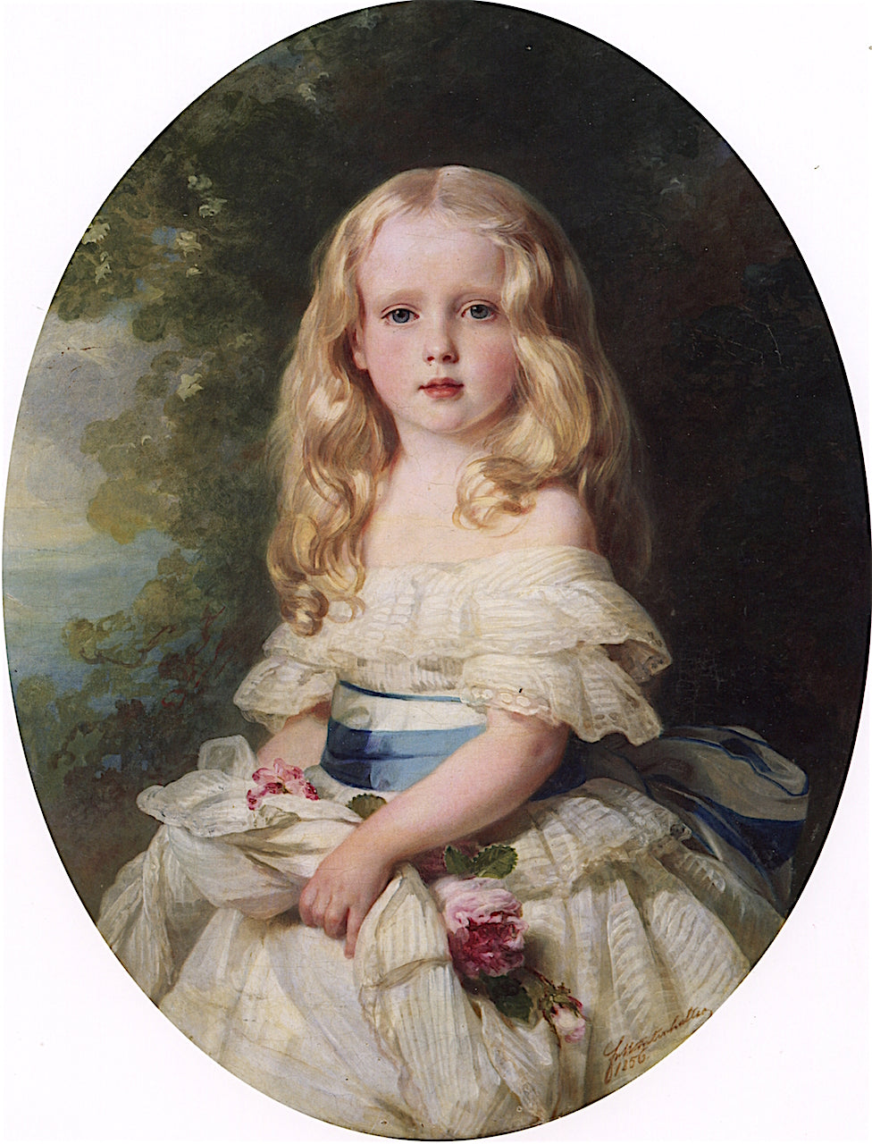 Luise von Boden, Princess Biron of Curland, vintage artwork by Franz Xavier Winterhalter, A3 (16x12") Poster Print