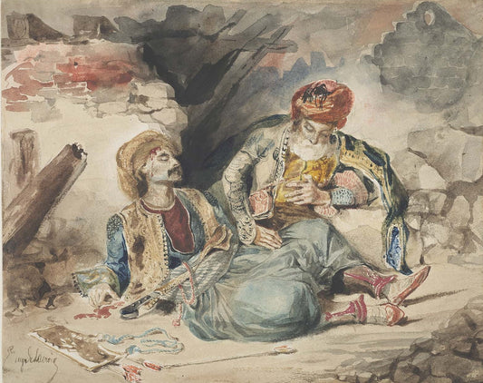 The Dying Turk, vintage artwork by Eugène Delacroix, A3 (16x12") Poster Print