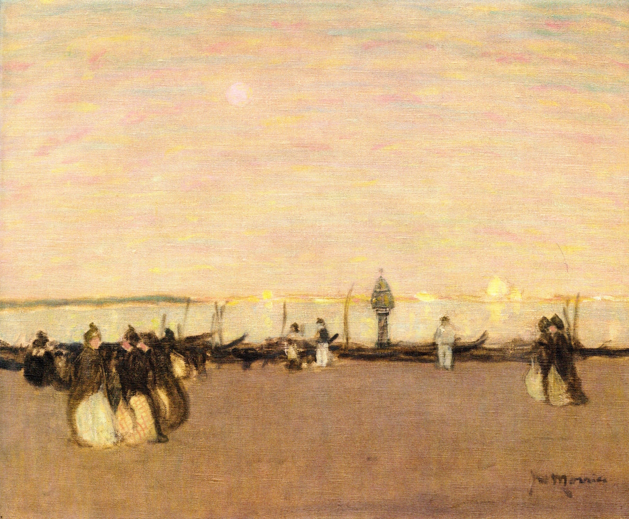Evening Stroll, Venice by James Wilson Morrice,A3(16x12")Poster