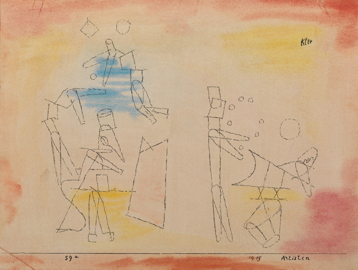 Artisten (Acrobats) by Paul Klee,16x12(A3) Poster