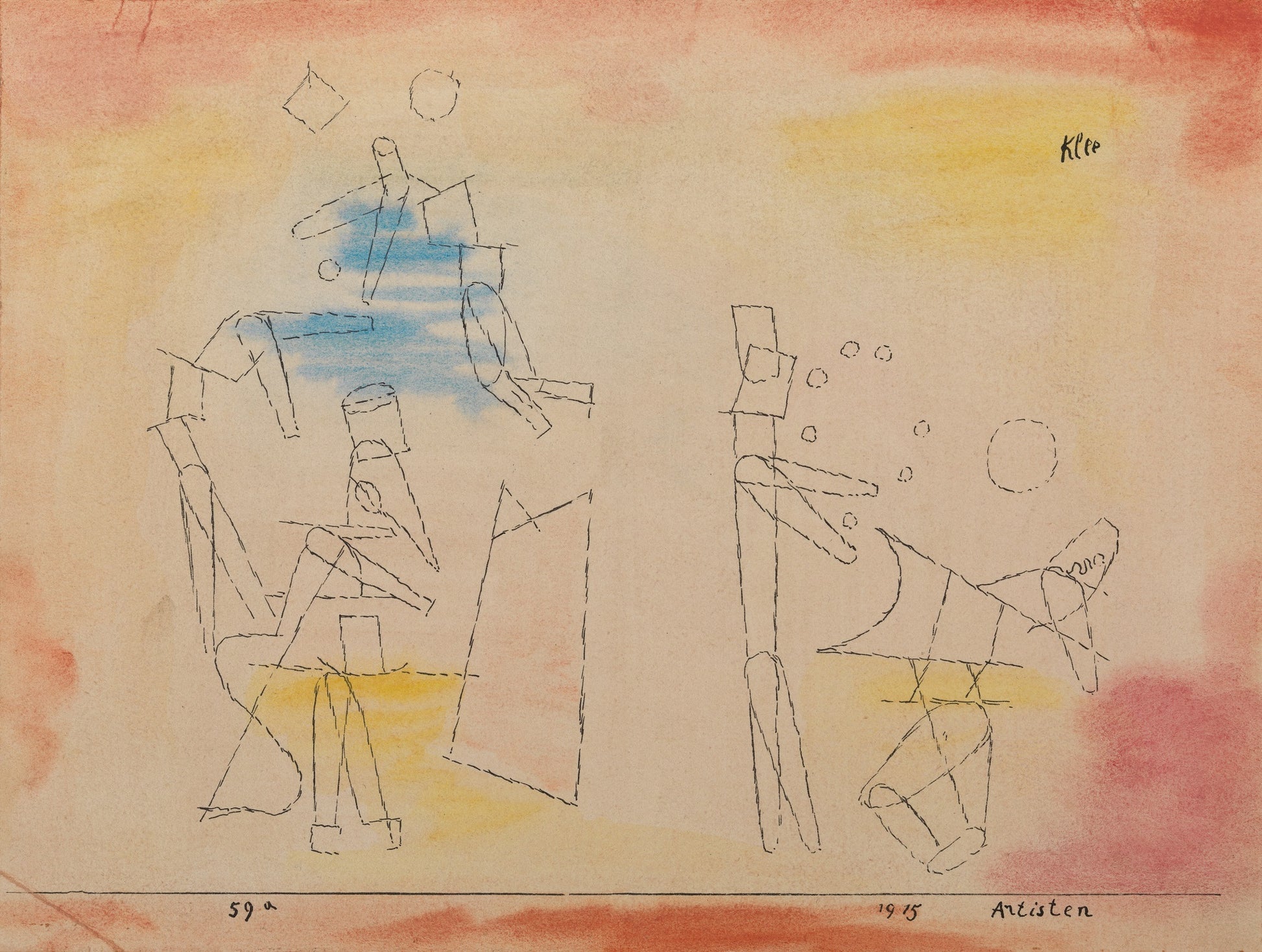 Artisten (Acrobats) by Paul Klee,16x12(A3) Poster