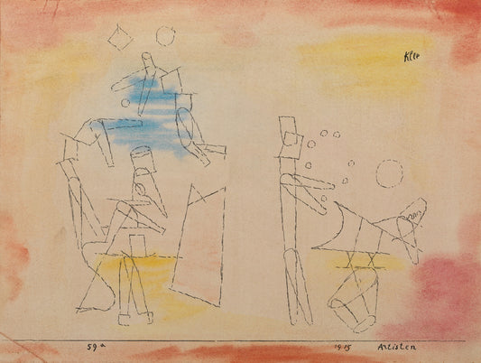 Artisten (Acrobats) by Paul Klee,16x12(A3) Poster