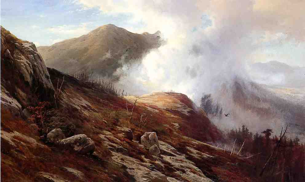Half-Way Up Mt. Washington, vintage artwork by Edward Moran, 12x8" (A4) Poster