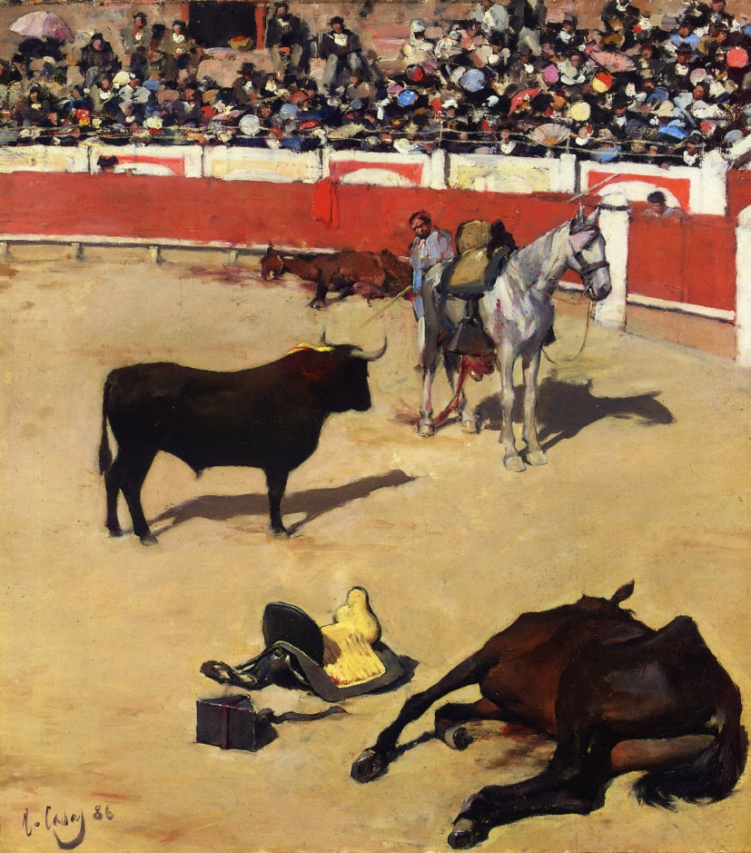 Bulls (Dead Horses) by Ramon Casas y Carbo,A3(16x12")Poster