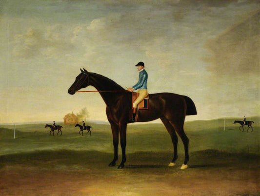 Trentham, a Bay Racehorse, vintage artwork by John Nost Sartorius, 12x8" (A4) Poster