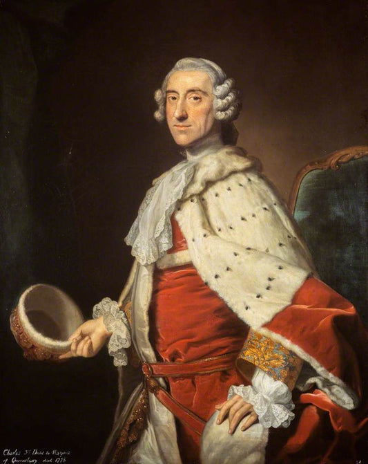 Charles Douglas, 3rd Duke of Queensberry, Keeper of the Great Seal of Scotland, vintage artwork by Thomas Hudson, 12x8" (A4) Poster