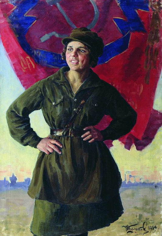 Jungsturm, vintage artwork by Ivan Kulikov, 12x8" (A4) Poster