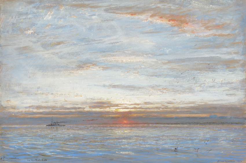 Peacekeeping in the Red Sea, vintage artwork by Albert Goodwin, 12x8" (A4) Poster