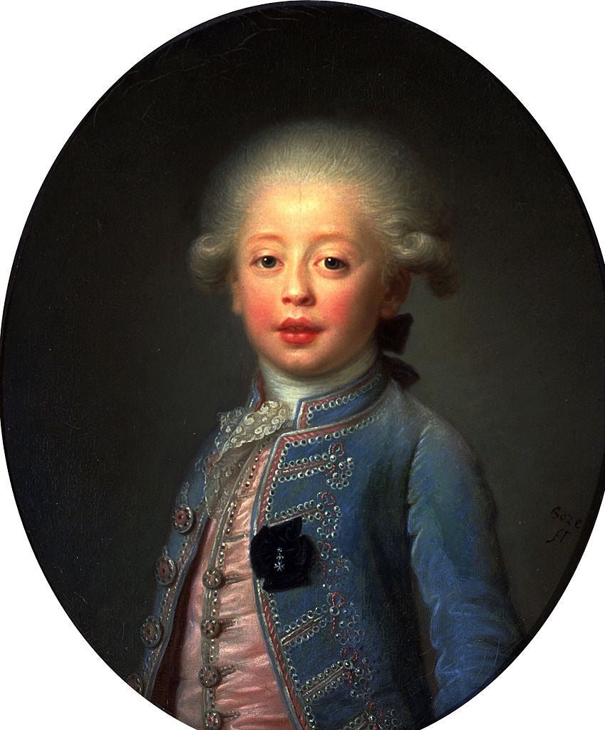 Portrait of Louis-Antoine de Bourbon, Duc d'Angouleme, vintage artwork by Joseph Boze, 12x8" (A4) Poster