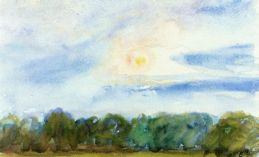Banks of the Seine, near Rouen, vintage artwork by Camille Pissarro, 12x8" (A4) Poster