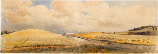 Cornfields near Tring Station, Hertfordshire, vintage artwork by Peter de Wint, 12x8" (A4) Poster