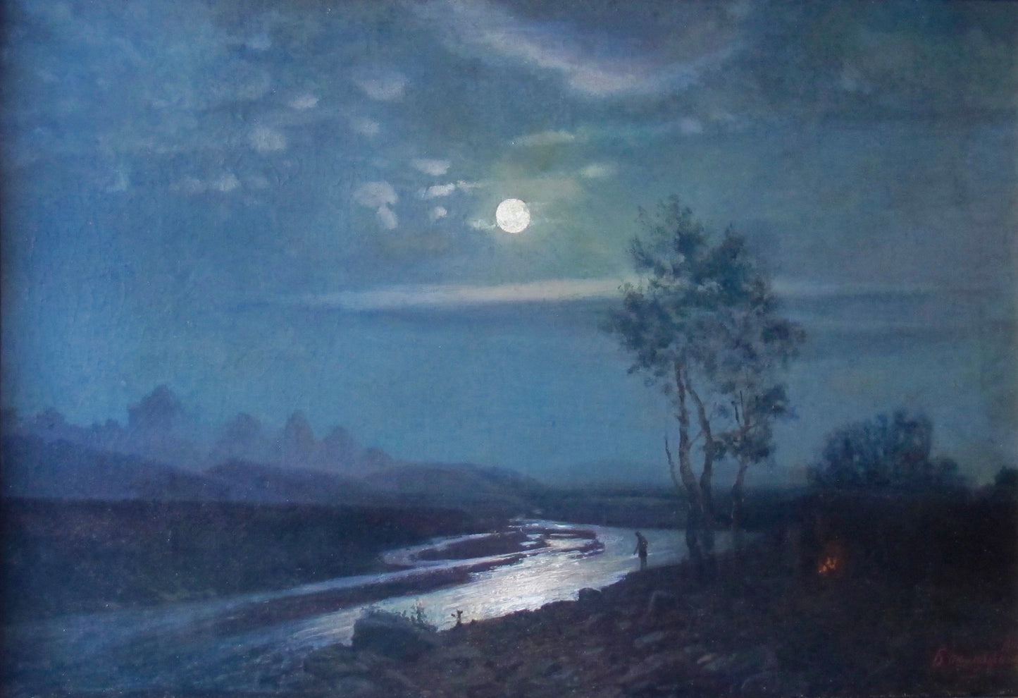 Evening Moonlight by Georgy Bashinzhagyan,A3(16x12")Poster