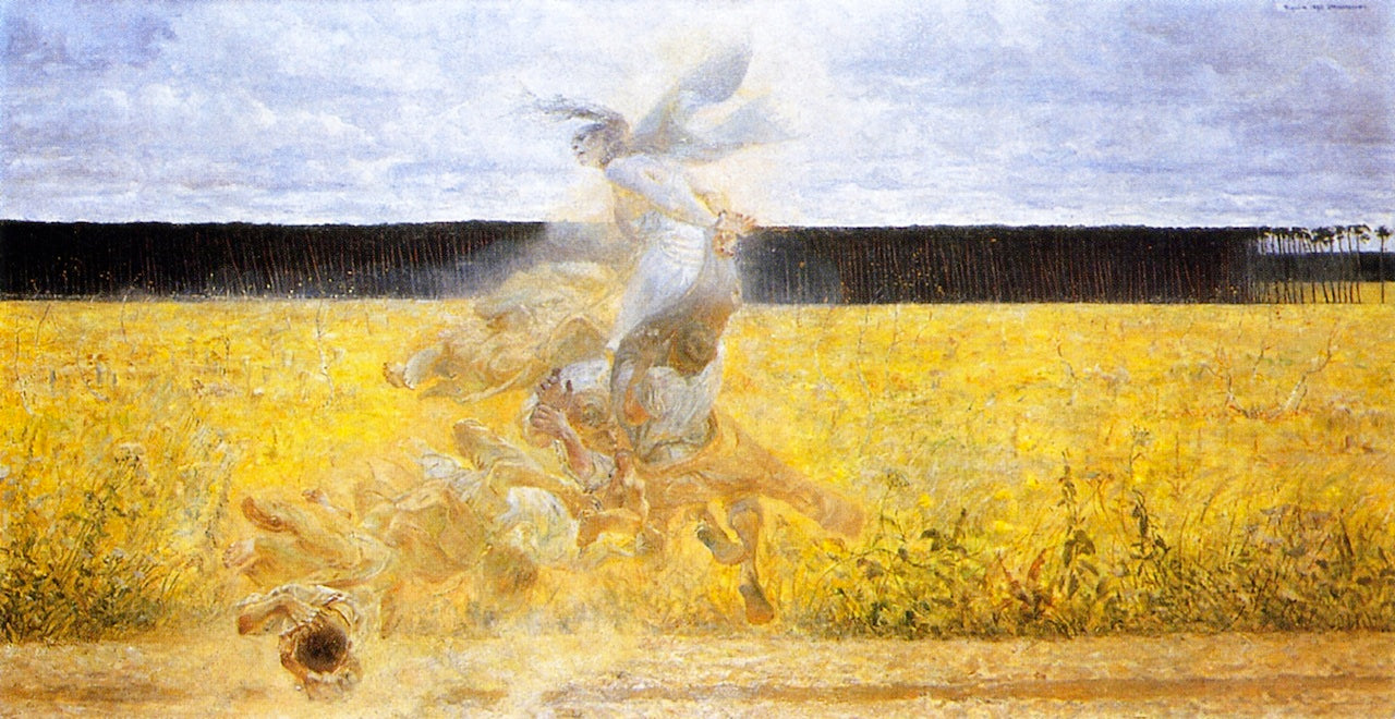 The Dust Storm, vintage artwork by Jacek Malczewski, 12x8" (A4) Poster