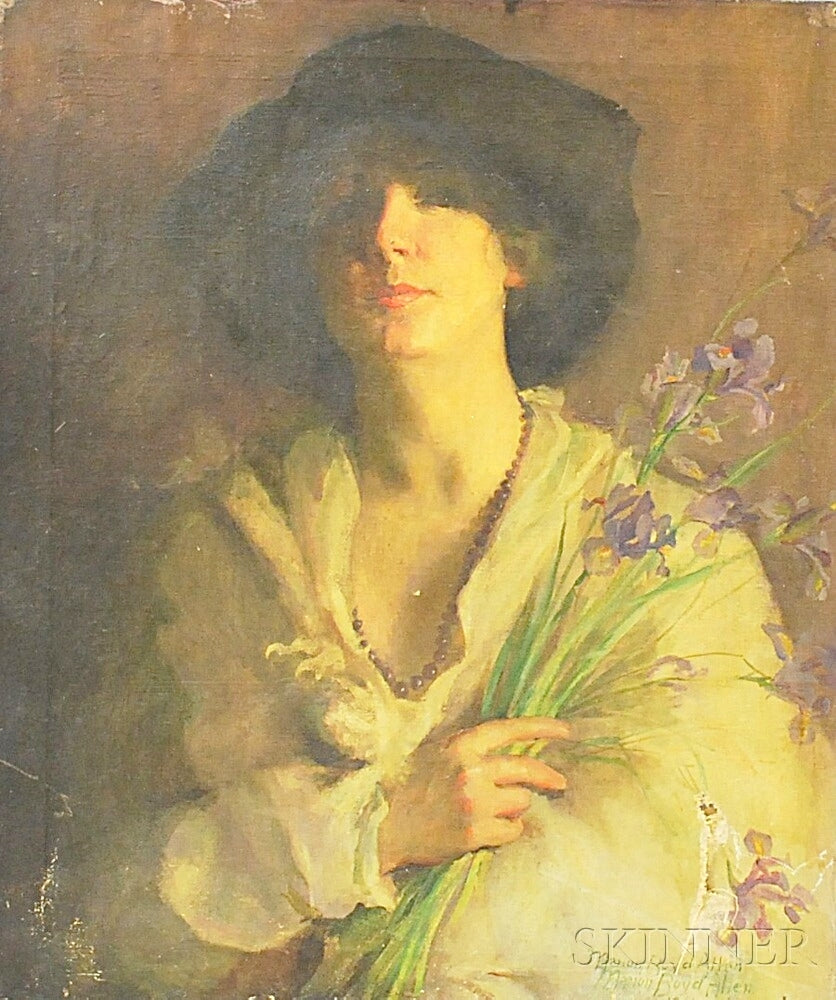 Woman with Iris by Marion Boyd Allen,A3(16x12")Poster