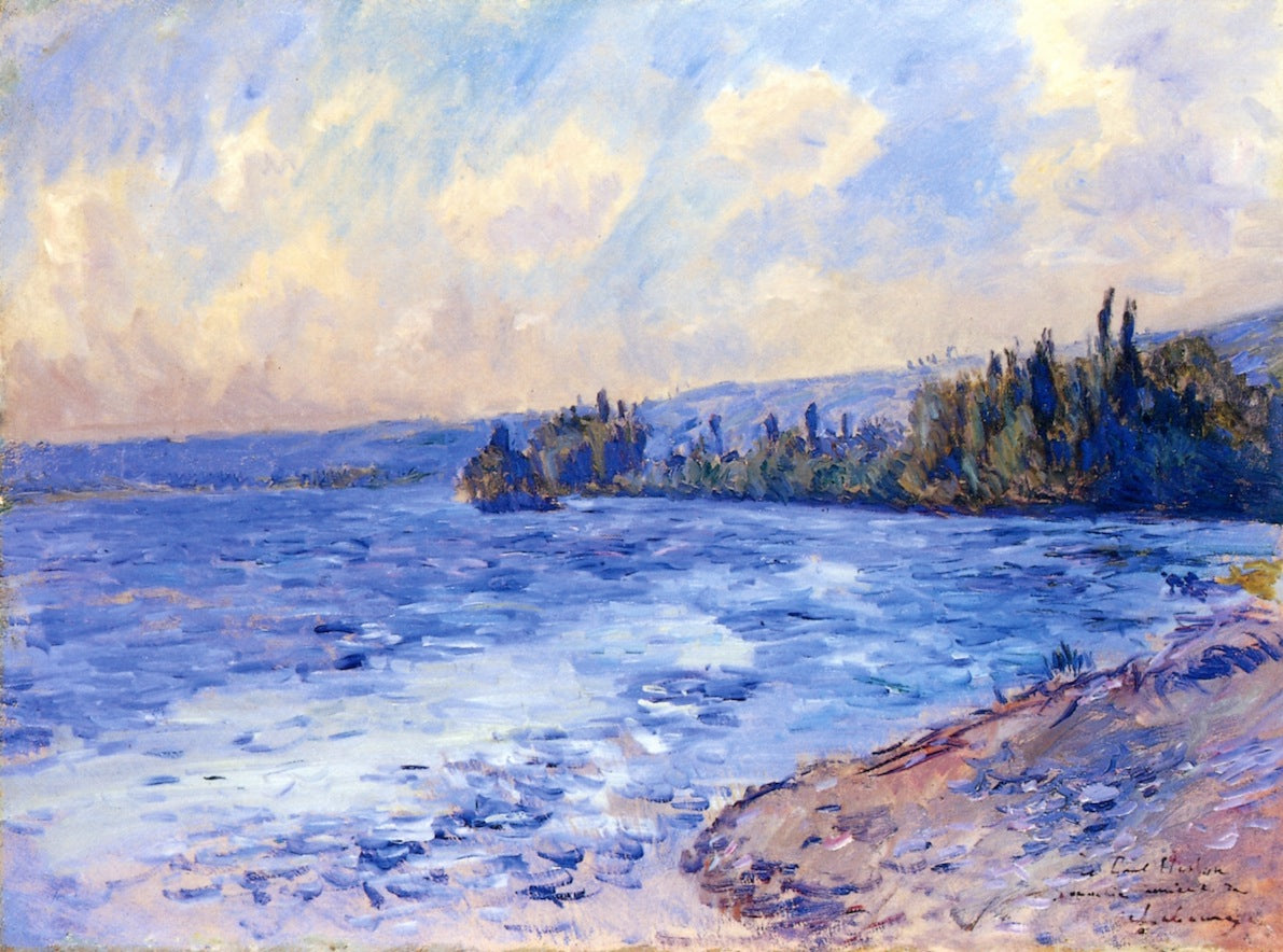 Banks of the Seine, vintage artwork by Albert Lebourg, 12x8" (A4) Poster
