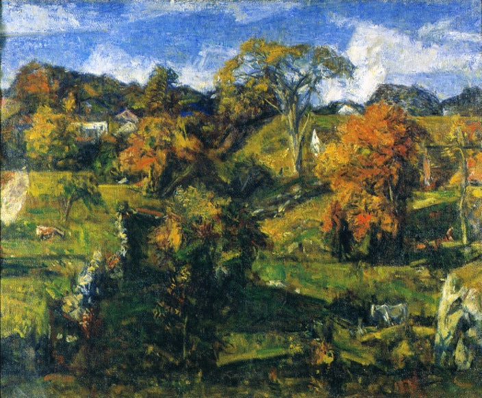 Autumn in Connecticut, vintage artwork by Charles Harold Davis, 12x8" (A4) Poster