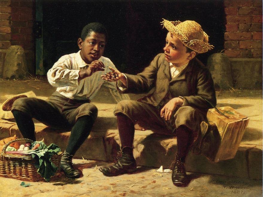 Curbstone Piliteness, vintage artwork by Thomas Waterman Wood, 12x8" (A4) Poster