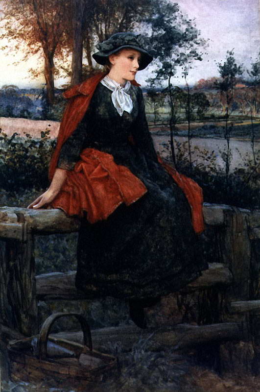 The Red Cape, vintage artwork by Edward Killingworth Johnson, 12x8" (A4) Poster