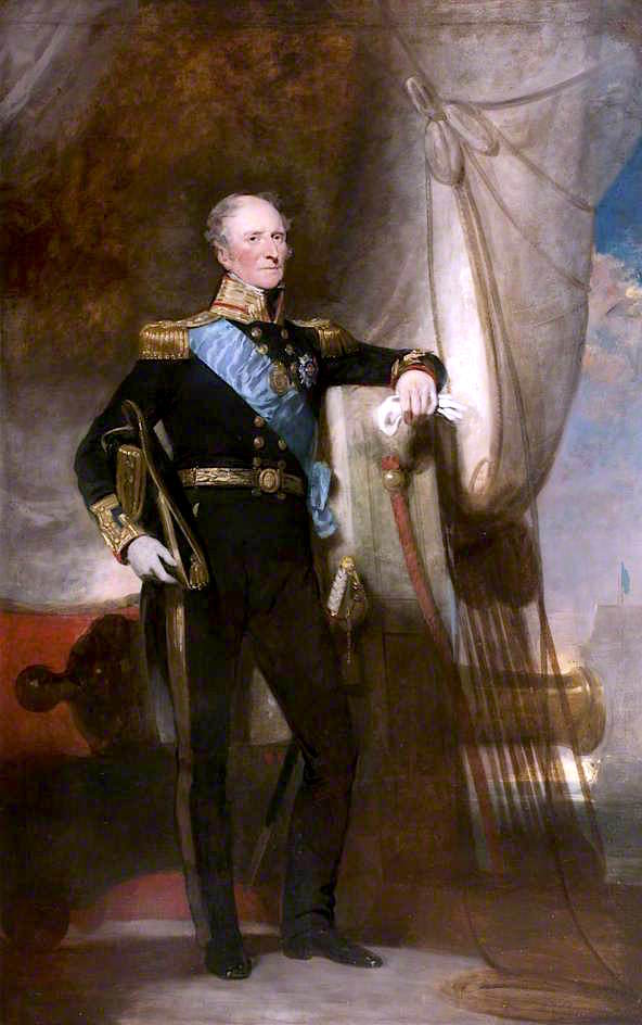 Admiral Sir Peter Halkett of Pitferrane, vintage artwork by Sir John Watson Gordon, 12x8" (A4) Poster