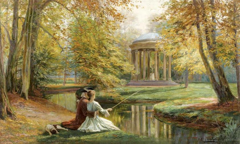 The Temple of Love at the Petit Trianon by Jules Girardet,A3(16x12")Poster
