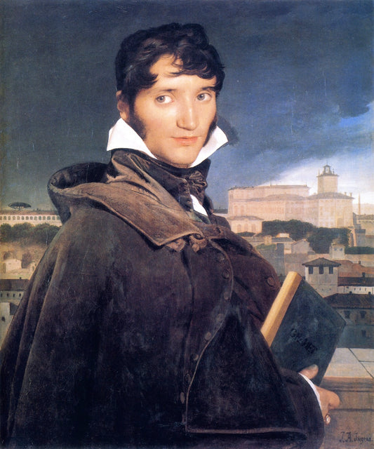 The Painter Francois-Marius Granet, vintage artwork by Jean-Auguste-Dominique Ingres, 12x8" (A4) Poster