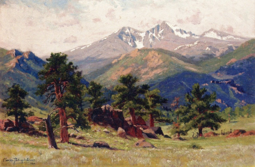 Longs Peak from Estes Park, Colo. by Charles Partridge Adams,A3(16x12")Poster