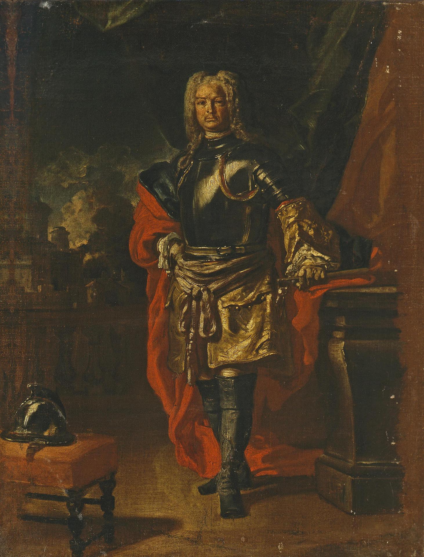 Portrait of a Military Leader, vintage artwork by Francesco Solimena, 12x8" (A4) Poster
