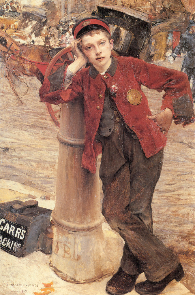 London Bootblack, vintage artwork by Jules Bastien-Lepage, 12x8" (A4) Poster