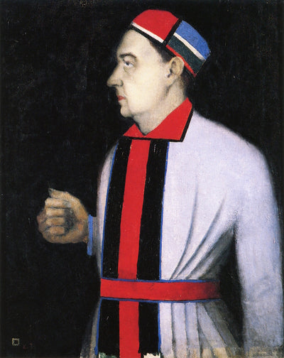 Male Portrait (N. H. Punin) by Kasimir Malevich,16x12(A3) Poster