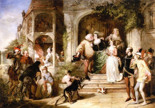 The Merry Wives of Windsor, vintage artwork by William Powell Frith, A3 (16x12") Poster Print