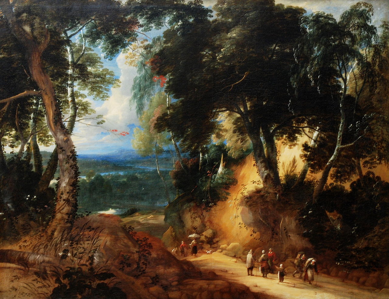 The Soignes Forest, vintage artwork by Lodewijk de Vadder, 12x8" (A4) Poster