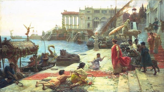 Embarkment of a Roman Queen, vintage artwork by Edouardo Ettore Forti, 12x8" (A4) Poster