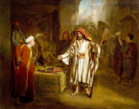 Arab Figures, vintage artwork by John Faed, R.S.A., A3 (16x12") Poster Print