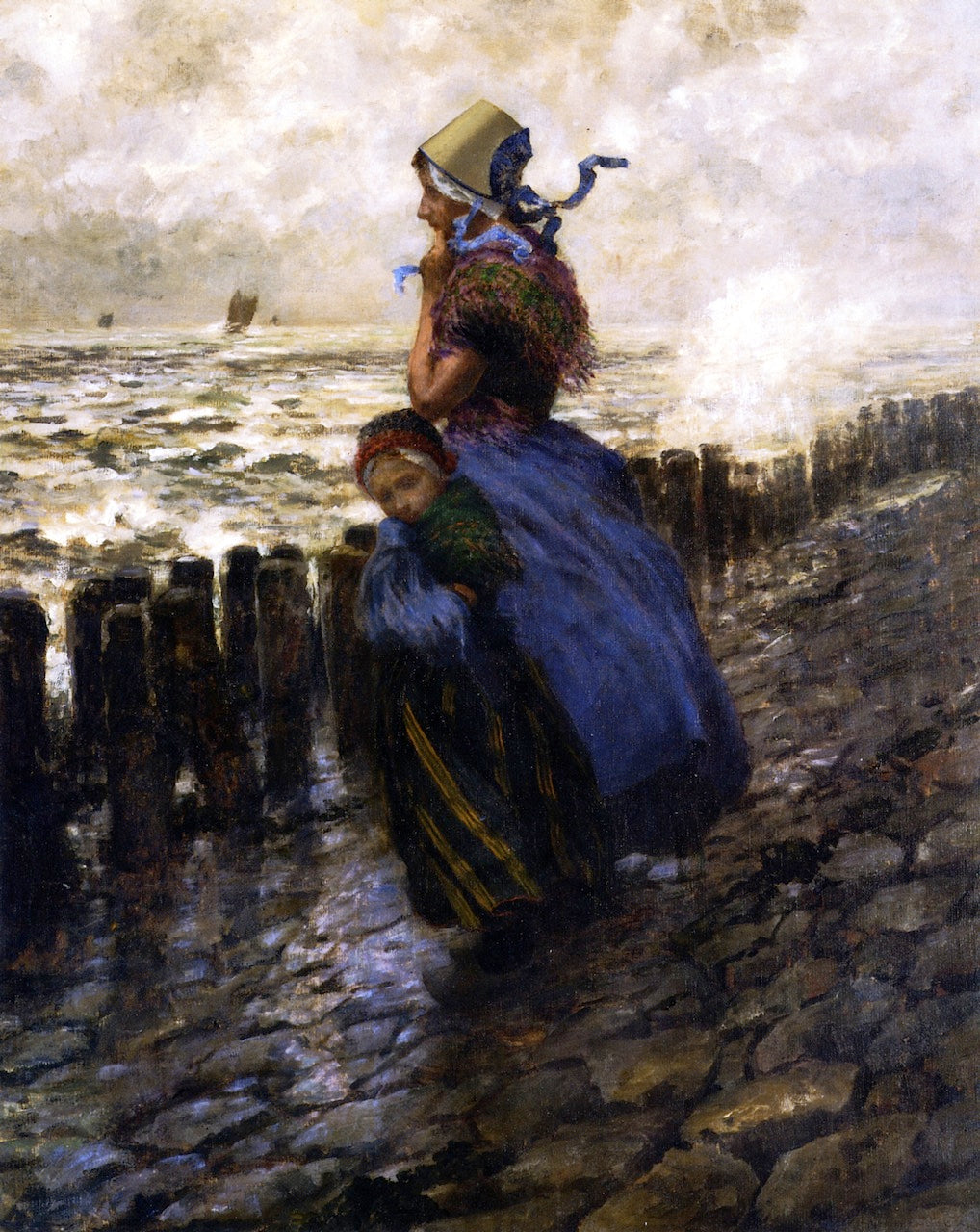 Looking Out to Sea, vintage artwork by George Hitchcock, 12x8" (A4) Poster