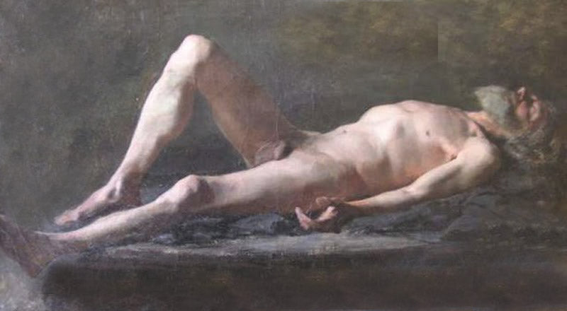 Academic Nude by emile Friant,A3(16x12")Poster