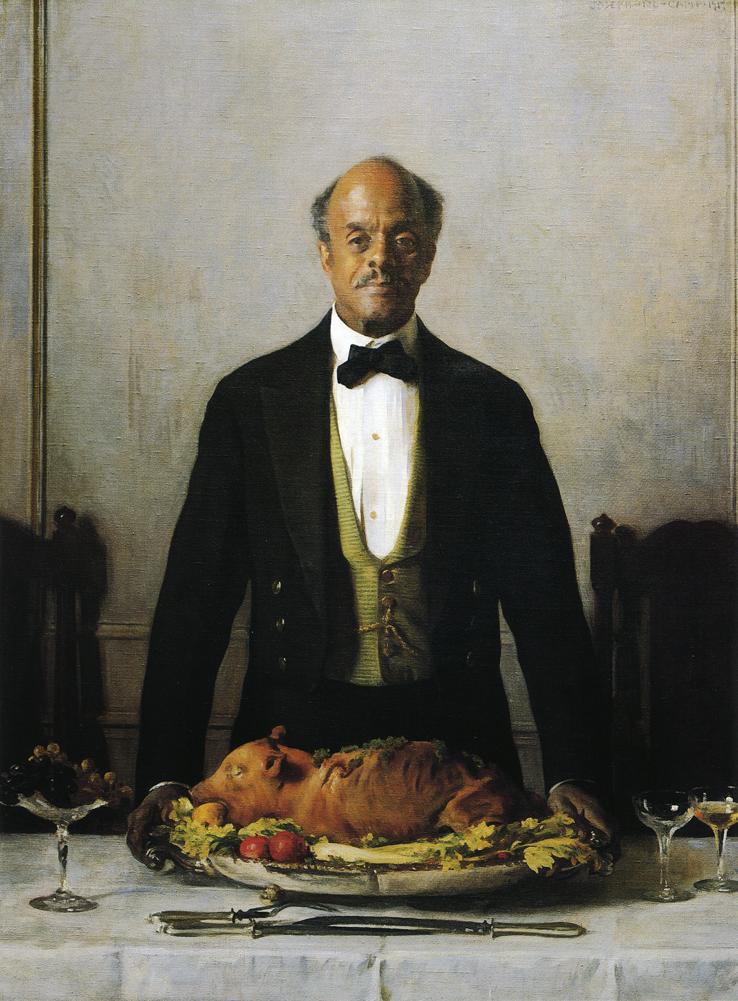 The Steward, vintage artwork by Joseph Rodefer DeCamp, 12x8" (A4) Poster