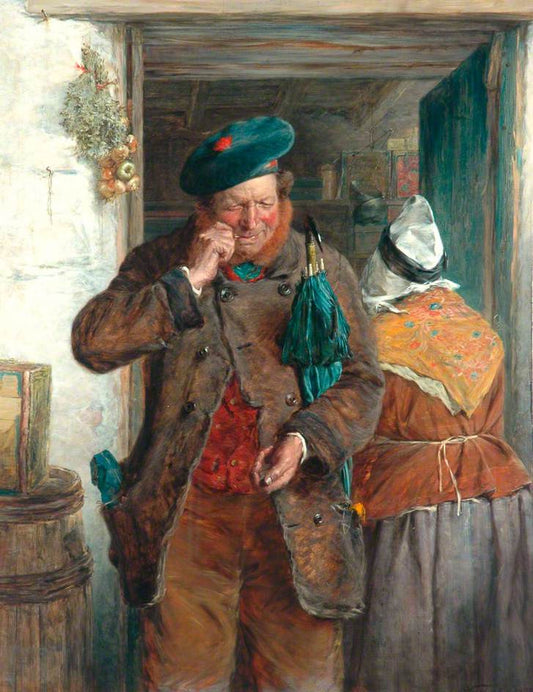 The Doubtful Sixpence, vintage artwork by Erskine Nicol, 12x8" (A4) Poster